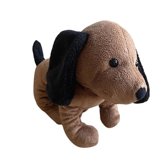 Manhattan Toy Plush Brown Dog Pooch Party Stuffed Animal Black Puppy Hound - Picture 1 of 7